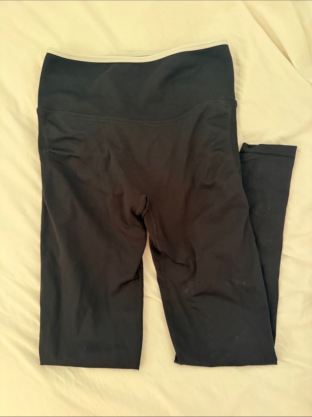 Fabletics Black Leggings with white trim
